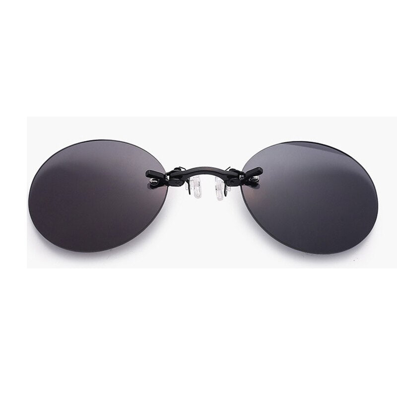 2023 Classic Round Clip On glasses Matrix Morpheus Sunglasses Matrix Sunglasses Movie sunglasses rimless sunglasses men