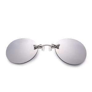 2023 Classic Round Clip On glasses Matrix Morpheus Sunglasses Matrix Sunglasses Movie sunglasses rimless sunglasses men