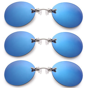 2023 Classic Round Clip On glasses Matrix Morpheus Sunglasses Matrix Sunglasses Movie sunglasses rimless sunglasses men