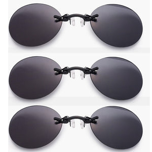 2023 Classic Round Clip On glasses Matrix Morpheus Sunglasses Matrix Sunglasses Movie sunglasses rimless sunglasses men