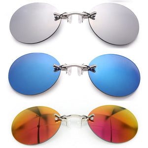 2023 Classic Round Clip On glasses Matrix Morpheus Sunglasses Matrix Sunglasses Movie sunglasses rimless sunglasses men
