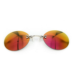 2023 Classic Round Clip On glasses Matrix Morpheus Sunglasses Matrix Sunglasses Movie sunglasses rimless sunglasses men