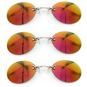 2023 Classic Round Clip On glasses Matrix Morpheus Sunglasses Matrix Sunglasses Movie sunglasses rimless sunglasses men