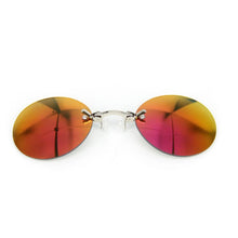 Load image into Gallery viewer, 2023 Classic Round Clip On glasses Matrix Morpheus Sunglasses Matrix Sunglasses Movie sunglasses rimless sunglasses men