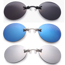 Load image into Gallery viewer, 2023 Classic Round Clip On glasses Matrix Morpheus Sunglasses Matrix Sunglasses Movie sunglasses rimless sunglasses men