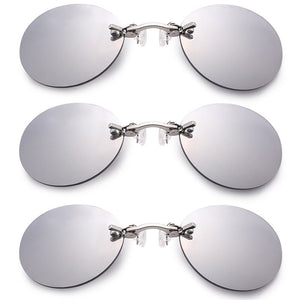 2023 Classic Round Clip On glasses Matrix Morpheus Sunglasses Matrix Sunglasses Movie sunglasses rimless sunglasses men