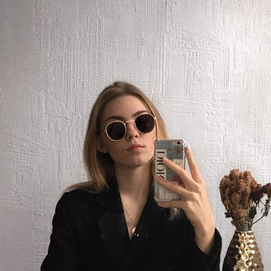 2022 Classic Small Frame Round Sunglasses Women/Men Brand Designer Alloy Mirror Sun Glasses Vintage Lunettes UV400 Gafas Oculos