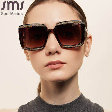 2023 Classic Vintage Square Sunglasses Woman Siamese Oversized Sunglasses Woman/Men Retro Sunglasses Gradients Lens De Sol Mujer