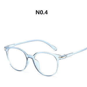 2022 Clear Glasses Women Anti Blue Light Eyeglasses Computer Gaming Goggles Vintage Round Fake Glasses Optical Spectacle Frame