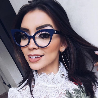 2022 Comfortable Vintage Cat Eye Glasses Frame Women Fashion Optical Transparent Eyeglasses Female Spectacles Oculos Feminino