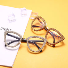 Load image into Gallery viewer, 2023 Custome Prescription Glasses Blue Light Frame Cat Eye Rhinestone Sunglasses Vintage Frame For Women