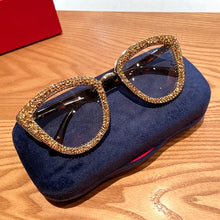 Carica l&#39;immagine nel visualizzatore di Gallery, 2023 Custome Prescription Glasses Blue Light Frame cat eye Rhinestone sunglasses vintage frame for women