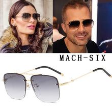 Load image into Gallery viewer, 2023 DPZ Classic Mach Six Style Gradient pilot Sunglasses Cool Men Vintage Brand Design Sun Glasses Oculos De Sol