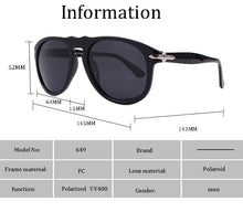 Load image into Gallery viewer, 2023 DPZ Polarized Sunglasses Men  Classic Vintage Steve 007 Daniel Craig  women  Brand Design  Sun Glasses Oculos 649