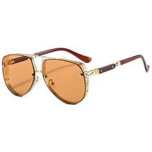 Load image into Gallery viewer, 2023 Dazzling Steampunk Metal Sun Glasses Luxe Pilot Shades Vintage Hollow Pattern Designer Sunglasses Women Men Summer Eyewear