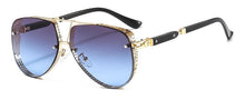 Load image into Gallery viewer, 2023 Dazzling Steampunk Metal Sun Glasses Luxe Pilot Shades Vintage Hollow Pattern Designer Sunglasses Women Men Summer Eyewear