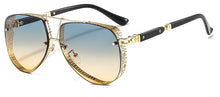 Load image into Gallery viewer, 2023 Dazzling Steampunk Metal Sun Glasses Luxe Pilot Shades Vintage Hollow Pattern Designer Sunglasses Women Men Summer Eyewear