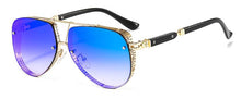 Load image into Gallery viewer, 2023 Dazzling Steampunk Metal Sun Glasses Luxe Pilot Shades Vintage Hollow Pattern Designer Sunglasses Women Men Summer Eyewear