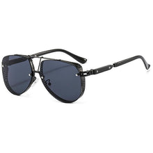 Load image into Gallery viewer, 2023 Dazzling Steampunk Metal Sunglasses  Pilot Shades Vintage Holle Pattern Designer Sunglasses Women Men Zomer Eyewear