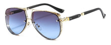 Load image into Gallery viewer, 2023 Dazzling Steampunk Metal Sunglasses  Pilot Shades Vintage Holle Pattern Designer Sunglasses Women Men Zomer Eyewear