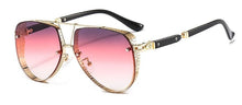 Load image into Gallery viewer, 2023 Dazzling Steampunk Metal Sunglasses  Pilot Shades Vintage Holle Pattern Designer Sunglasses Women Men Zomer Eyewear