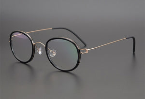2023 Denmark Brand Designer Hand-Made Ultralight Retro Round Titanium Acetate Glasses Frame For Men Women Optical Eyeglasses