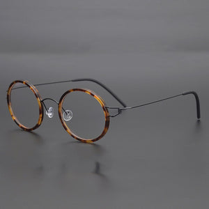 2023 Denmark Brand Designer Hand-Made Ultralight Retro Round Titanium Acetate Glasses Frame For Men Women Optical Eyeglasses
