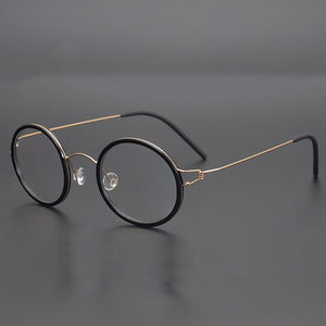 2023 Denmark Brand Designer Hand-Made Ultralight Retro Round Titanium Acetate Glasses Frame For Men Women Optical Eyeglasses
