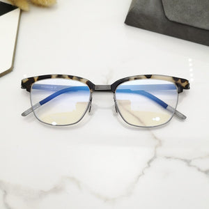 2023 Denmark Pure Titanium Korean Lightweight Square Prescription Glasses Frame Men Eyewear Handmade Eyeglasses Women 9824