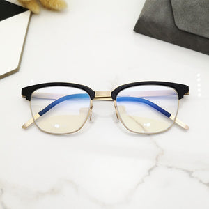 2023 Denmark Pure Titanium Korean Lightweight Square Prescription Glasses Frame Men Eyewear Handmade Eyeglasses Women 9824