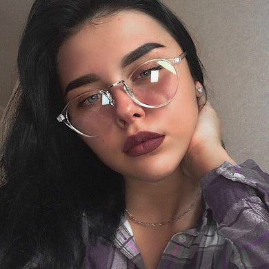 2022 Eye glasses Frame Women Men Transparent Round Spectacle Myopia Nerd Optical Glasses Frames Clear fake glasses Frame okulary