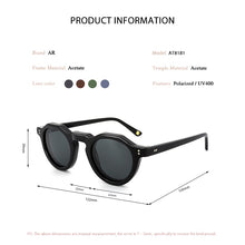 Load image into Gallery viewer, 2023 Eyeglass Acetate Sun Glasses Circle Secret Service Polarized  Sunglasses Eyeglasses Top Acetate Frame British Style Eyewear