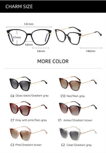 2023 Eyeglasses Polarized Magnet Clip on glasses frame for women cat eye Myopia Prescription Glasses Optical sunglasses Eyewear