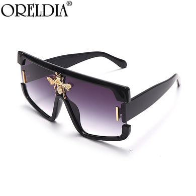 2023 Big Frames Sunglasses Women One-piece Brand Designer Bee Sun Glasses Lady Punk Colorful Shades Eyeglasses UV400