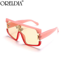 Load image into Gallery viewer, 2023 Big Frames Sunglasses Women One-piece Brand Designer Bee Sun Glasses Lady Punk Colorful Shades Eyeglasses UV400