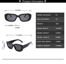 Load image into Gallery viewer, 2023  Brand Design Rectangle Sunglasses Men Black Leopard Summer Male Sun Glasses For women