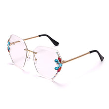 Load image into Gallery viewer, 2023 Brand Design Vintage Rimless Rhinestone Sunglasses Women  Bling Rhinestone Sun Glasses Shades Eyewear UV400