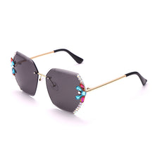 Load image into Gallery viewer, 2023 Brand Design Vintage Rimless Rhinestone Sunglasses Women  Bling Rhinestone Sun Glasses Shades Eyewear UV400