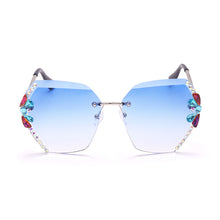 Load image into Gallery viewer, 2023 Brand Design Vintage Rimless Rhinestone Sunglasses Women  Bling Rhinestone Sun Glasses Shades Eyewear UV400