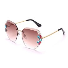 Load image into Gallery viewer, 2023 Brand Design Vintage Rimless Rhinestone Sunglasses Women  Bling Rhinestone Sun Glasses Shades Eyewear UV400