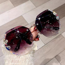 Load image into Gallery viewer, 2023 Brand Design Vintage Rimless Rhinestone Sunglasses Women  Bling Rhinestone Sun Glasses Shades Eyewear UV400
