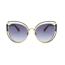 Carica l&#39;immagine nel visualizzatore di Gallery, Occhiali da sole Cat Eye 2023 da donna con diamanti incastonati Tendenza stile business Vetro rotondo unico