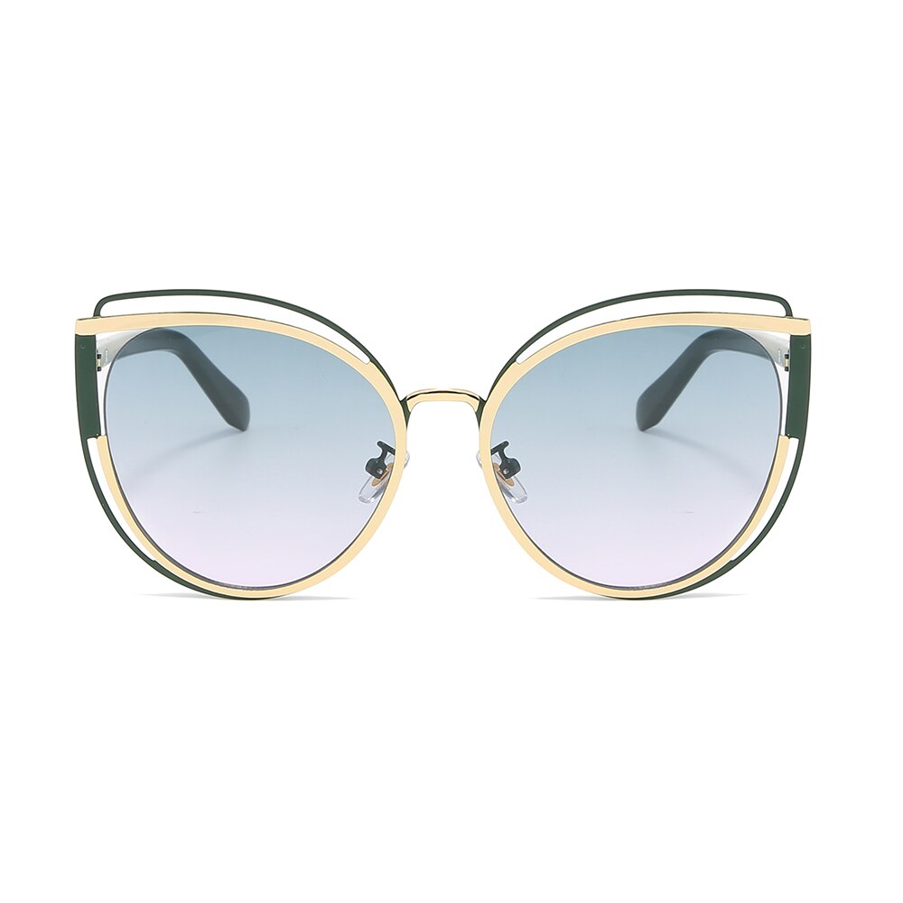Occhiali da sole Cat Eye 2023 da donna con diamanti incastonati Tendenza stile business Vetro rotondo unico
