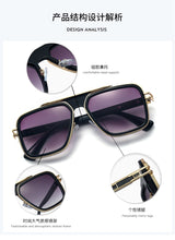 Load image into Gallery viewer, 2023  Classic Metal Mach Style Gradient Pilot Sunglasses Men Women Vintage Brand Design Sun Glasses unisex oculos de sol
