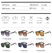 Load image into Gallery viewer, 2023  Classic Metal Mach Style Gradient Pilot Sunglasses Men Women Vintage Brand Design Sun Glasses Oculos de sol  UV400