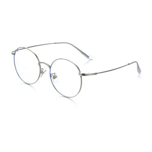 2022  Computer Glasses Anti Blue Light Gaming Glasses Metal Retro Glasses Frame Anti Glare Eyeglasses Clear Lens Fake Gla