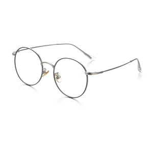 2022  Computer Glasses Anti Blue Light Gaming Glasses Metal Retro Glasses Frame Anti Glare Eyeglasses Clear Lens Fake Gla