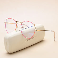 Load image into Gallery viewer, 2022  Computer Glasses Anti Blue Light Gaming Glasses Metal Retro Glasses Frame Anti Glare Eyeglasses Clear Lens Fake Gla