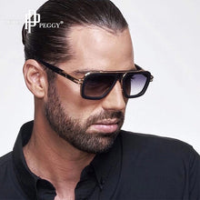 Load image into Gallery viewer, 2023 Cool Men Driving Glasses Goggle Summer Style Gradient Brown Sunglasses Vintage Pilot Sun Glasses Punk Oculos De Sol