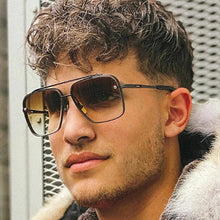 Load image into Gallery viewer, 2022  Cool Men Driving Glasses Goggle Summer Style Gradient Brown Sunglasses Vintage Pilot Sun Glasses Punk Oculos De Sol
